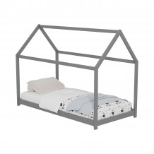 ΚΡΕΒΑΤΙ ΠΑΙΔΙΚΟ PEPE HM678 05 τ MONTESSORI ΞΥΛΟ ΠΕΥΚΟ ΓΚΡΙ- 140x70εκ c489479