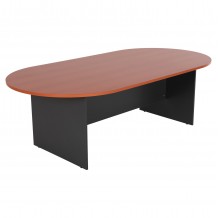 ΓΡΑΦΕΙΟ ΣΥΝΕΔΡΙΑΣΕΩΝ ΟΒΑΛ SIENNA HM2134 03 ΑΝΘΡΑΚΙ ΜΕΛΑΜΙΝΗ-TOP ΚΕΡΑΣΙ 240x120x75Υεκ c489509