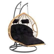 ΔΙΠΛΗ ΚΡΕΜΑΣΤΗ ΦΩΛΙΑ ME ΥΠΟΠΟΔΙΟ GRACIE HM5754 02 ΜΠΕΖ ΣΥΝΘ RATTAN-ΓΚΡΙ ΜΕΤΑΛ ΣΚΕΛΕΤΟΣ Φ120x200Υεκ c489512