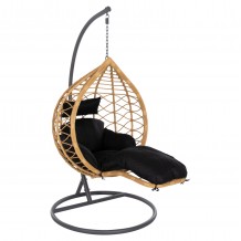 ΜΟΝΗ ΚΡΕΜΑΣΤΗ ΦΩΛΙΑ ME ΥΠΟΠΟΔΙΟ GRACIE HM5755 02 ΜΠΕΖ ΣΥΝΘ RATTAN-ΓΚΡΙ ΜΕΤΑΛ ΣΚΕΛΕΤΟΣ Φ104x200Υεκ c489513