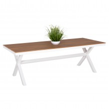 ΤΡΑΠΕΖΙ ΑΛΟΥΜΙΝΙΟΥ ΟΡΘΟΓΩΝΙΟ TAWNEE HM6039 02 ΛΕΥΚΟ-POLYWOOD ΦΥΣΙΚΟ 219 5x89 5x73Υ c489519