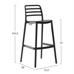 ΣΚΑΜΠΟ BAR ΠΟΛΥΠΡΟΠΥΛΕΝΙΟΥ SNOD HM6099 02 ΜΑΥΡΟ 37 2x50x101 5Υεκ c489526