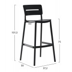 ΣΚΑΜΠΟ BAR ΠΟΛΥΠΡΟΠΥΛΕΝΙΟΥ SNOD2 HM6100 02 ΜΑΥΡΟ 37 2x50x101 5Υεκ c489531