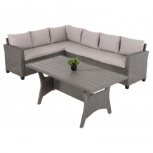 ΣΕΤ ΣΑΛΟΝΙ ΔΕΞΙΑ ΓΩΝΙΑ ΤΡΑΠΕΖΙ CARSON HM6078 01 ΓΚΡΙ ΣΥΝΘ RATTAN-ΜΑΞΙΛΑΡΙΑ c489562