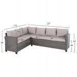 ΣΕΤ ΣΑΛΟΝΙ ΔΕΞΙΑ ΓΩΝΙΑ ΤΡΑΠΕΖΙ CARSON HM6078 01 ΓΚΡΙ ΣΥΝΘ RATTAN-ΜΑΞΙΛΑΡΙΑ c489562