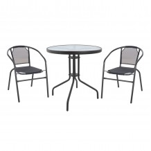 ΣΕΤ ΕΞΩΤ ΧΩΡΟΥ 3ΤΜΧ HM10711 ΓΚΡΙ ΜΕΤΑΛΛΟ-ΓΥΑΛΙ ΑΣΦΑΛΕΙΑΣ-ΓΚΡΙ TEXTILENE c489609