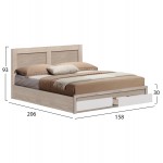 ΚΡΕΒΑΤΙ CAPRI HM312 16 ΜΕ 2 ΣΥΡΤΑΡΙΑ SONAMA ΛΕΥΚΟ ΓΙΑ ΣΤΡΩΜΑ 150x200 εκ c489631