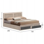 ΚΡΕΒΑΤΙ CAPRI HM312 14 ΜΕ 2 ΣΥΡΤΑΡΙΑ SONAMA-ΑΝΘΡΑΚΙ ΓΙΑ ΣΤΡΩΜΑ 150x200εκ c489632