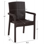 ΠΟΛΥΘΡΟΝΑ ΠΟΛΥΠΡΟΠΥΛΕΝΙΟΥ VECTOR HM6148 06 ΚΑΦΕ ΧΡΩΜΑ 56 5x55x87Υεκ c489633