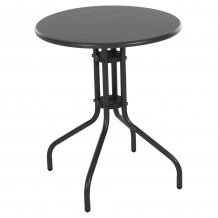 ΤΡΑΠΕΖΙ ΕΞ ΧΩΡΟΥ ΣΤΡΟΓΓΥΛΟ LINO HM5973 01 ΜΕΤΑΛΛΙΚΟ ΓΚΡΙ Φ60x70Υεκ c489634