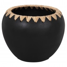 ΔΙΑΚΟΣΜΗΤΙΚΟ ΒΑΖΟ HM4374 ΤΕΡΑΚΟΤΑ ΣΕ ΜΑΥΡΟ ΜΕ ΠΛΕΞΗ ΨΑΘΑΣ ΣΤΟ ΣΤΟΜΙΟ Φ29x23Υεκ c489644