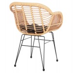 ΠΟΛΥΘΡΟΝΑ ΜΕ ΜΑΞΙΛΑΡΙ ΜΕΤΑΛΛΙΚΗ ALLEGRA HM5450 31 ΜΕ WICKER ΜΠΕΖ 58x59x82Υ c489664