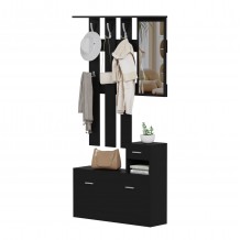 ΕΠΙΠΛΟ ΕΙΣΟΔΟΥ ΜΕ ΚΑΘΡΕΦΤΗ GORN HM2473 02 ΜΕΛΑΜΙΝΗ ΣΕ WENGE 90x24x190Υεκ c489685