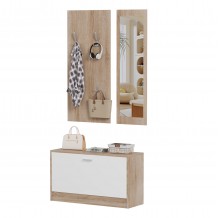 ΣΕΤ ΕΙΣΟΔΟΥ ΜΕ ΚΑΘΡΕΠΤΗ VERN HM2476 04 ΜΕΛΑΜΙΝΗ ΣΕ ΣΟΝΑΜΑ-ΛΕΥΚΟ 80x27x175Υεκ c489686