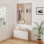 ΣΕΤ ΕΙΣΟΔΟΥ ΜΕ ΚΑΘΡΕΠΤΗ VERN HM2476 04 ΜΕΛΑΜΙΝΗ ΣΕ ΣΟΝΑΜΑ-ΛΕΥΚΟ 80x27x175Υεκ c489686