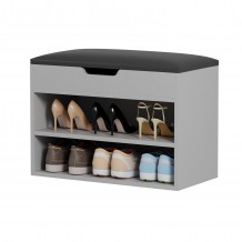 ΠΑΠΟΥΤΣΟΘΗΚΗ ΜΕ ΚΑΘΙΣΜΑ ROMIR HM2477 05 ΜΕΛΑΜΙΝΗ ΓΚΡΙ-ΚΑΘΙΣΜΑ PU ΑΝΘΡΑΚΙ 60x30x44Υ c489690