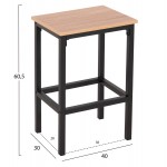 ΣΕΤ ΤΡΑΠΕΖΑΡΙΑ ΜΠΑΡ 5ΤΜΧ BOXY HM9882 01 ΜΑΥΡΟ ΜΕΤΑΛΛΟ-ΜΕΛΑΜΙΝΗ ΣΕ SONAMA c489699