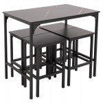 ΣΕΤ ΤΡΑΠΕΖΑΡΙΑ ΜΠΑΡ 5ΤΜΧ BOXY HM9882 13 ΜΑΥΡΟ ΜΕΤΑΛΛΟ-ΜΕΛΑΜΙΝΗ ΜΑΥΡΟ ΜΑΡΜΑΡΟ c489700