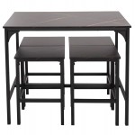 ΣΕΤ ΤΡΑΠΕΖΑΡΙΑ ΜΠΑΡ 5ΤΜΧ BOXY HM9882 13 ΜΑΥΡΟ ΜΕΤΑΛΛΟ-ΜΕΛΑΜΙΝΗ ΜΑΥΡΟ ΜΑΡΜΑΡΟ c489700