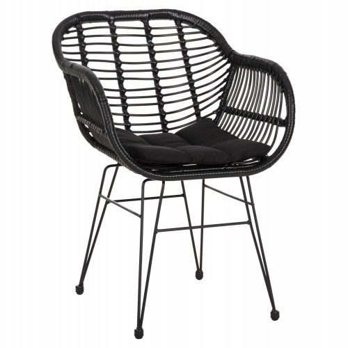 ΠΟΛΥΘΡΟΝΑ ΜΕ ΜΑΞΙΛΑΡΙ ΜΕΤΑΛΛΙΚΗ ALLEGRA HM5450 32 ΜΕ WICKER ΜΑΥΡΟ 58x59x82Υεκ c489716