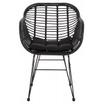 ΠΟΛΥΘΡΟΝΑ ΜΕ ΜΑΞΙΛΑΡΙ ΜΕΤΑΛΛΙΚΗ ALLEGRA HM5450 32 ΜΕ WICKER ΜΑΥΡΟ 58x59x82Υεκ c489716