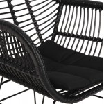 ΠΟΛΥΘΡΟΝΑ ΜΕ ΜΑΞΙΛΑΡΙ ΜΕΤΑΛΛΙΚΗ ALLEGRA HM5450 32 ΜΕ WICKER ΜΑΥΡΟ 58x59x82Υεκ c489716