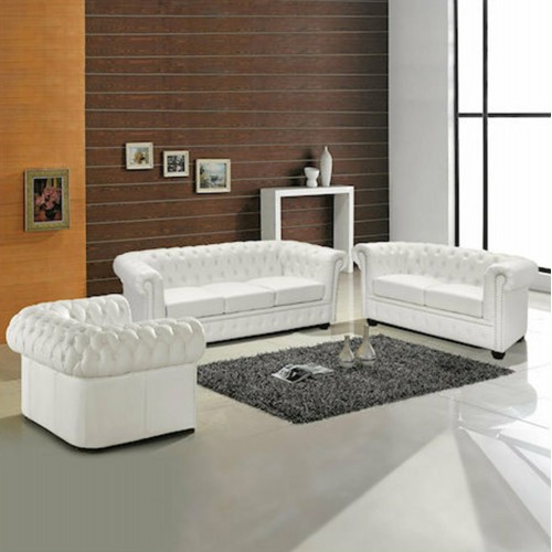 ΣΕΤ ΣΑΛΟΝΙ 2 ΘΕΣΙΟ 3 ΘΕΣΙΟ ΠΟΛΥΘΡΟΝΑ CHESTERFIELD ΛΕΥΚΟ ΜΑΤ c489725