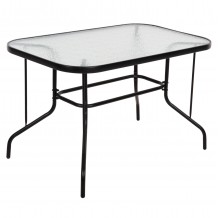 ΤΡΑΠΕΖΙ ADAM HM5679 03 ΜΕΤΑΛΛΙΚΟ ΜΑΥΡΟ ΜΕ ΓΥΑΛΙΝΗ ΕΠΙΦΑΝΕΙΑ 120Χ70Χ70Υεκ c489748