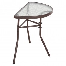 ΤΡΑΠΕΖΙ ΗΜΙΚΥΚΛΙΚΟ LIMA HM5967 02 ΜΕΤΑΛΛΙΚΟ ΚΑΦΕ ΜΕ ΓΥΑΛΙΝΟ TOP 70x40x64 5Υεκ c489792