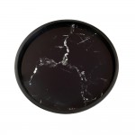 MARM SIDE TABLE ΜΑΥΡΟ ΜΕ PATTERN ΜΑΥΡΟ 49 5x49 5x52 c489816