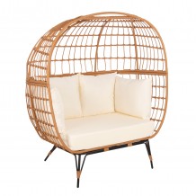 ΠΟΛΥΘΡΟΝΑ ΦΩΛΙΑ MIAMI 2 ΑΤΟΜΩΝ ΤΥΠΟΥ RATTAN HM5870 11 132 5x90x154Υεκ c489958