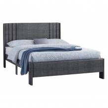 ΚΡΕΒΑΤΙ ΔΙΠΛΟ CREDENCE HM685 01 ΓΚΡΙ ΥΦΑΣΜΑ ΓΙΑ ΣΤΡΩΜΑ 160Χ200εκ c489959