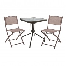 ΣΕΤ ΕΞ ΧΩΡΟΥ 3ΤΜΧ FIGO HM21036 ΤΡΑΠΕΖΙ FIGO 2 ΠΤΥΣΣΟΜΕΝΕΣ ΚΑΡΕΚΛΕΣ ΚΑΦΕ c489990