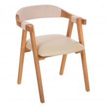 ΠΟΛΥΘΡΟΝΑ RIMINI HM9867 07 ΞΥΛΟ TEAK ΦΥΣΙΚΟ-ΜΠΕΖ ΣΧΟΙΝΙ PU ΚΑΘΙΣΜΑ 60x61x75 5Υεκ c489998