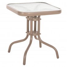 ΤΡΑΠΕΖΙ ΒΟΗΘΗΤΙΚΟ FIGO HM6067 04 ΜΕΤΑΛΛΙΚΟ ΣΑΜΠΑΝΙ-ΓΥΑΛΙΝΗ ΕΠΙΦΑΝΕΙΑ 45x45x51Yεκ c490027