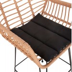 ΣΚΑΜΠΟ ΜΠΑΡ ΨΗΛΟ ALLEGRA HM5640 11 ΜΠΕΖ P E RATTAN-ΜΑΥΡΟ ΜΕΤΑΛΛΟ 54x55x108Υεκ c490059