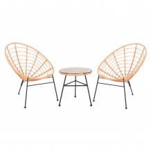 ΣΕΤ ΕΞΩΤΕΡΙΚΟΥ ΧΩΡΟΥ 3ΤΜΧ ALLEGRA HM21047 11 ΜΠΕΖ ΣΥΝΘ RATTAN-ΜΕΤΑΛΛΟ ΣΕ ΜΑΥΡΟ c490062