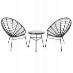 ΣΕΤ ΕΞΩΤΕΡΙΚΟΥ ΧΩΡΟΥ 3ΤΜΧ ALLEGRA HM21047 12 ΜΑΥΡΟ ΣΥΝΘ RATTAN ΜΕΤΑΛΛΟ c490063