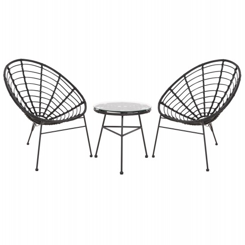 ΣΕΤ ΕΞΩΤΕΡΙΚΟΥ ΧΩΡΟΥ 3ΤΜΧ ALLEGRA HM21047 12 ΜΑΥΡΟ ΣΥΝΘ RATTAN ΜΕΤΑΛΛΟ c490063