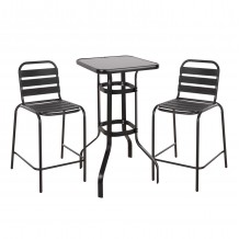 ΣΕΤ 3ΤΜΧ ΕΞΩΤΕΡΙΚΟΥ ΧΩΡΟΥ LAURA HM21054 03 ΜΑΥΡΟ ΜΕΤΑΛΛΟ ΑΛΟΥΜΙΝΙΟ c490066