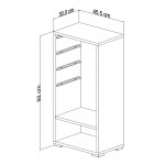 ΣΥΡΤΑΡΙΕΡΑ SANI HM18217 01 ΜΕΛΑΜΙΝΗ ΛΕΥΚΗ-4 ΛΕΥΚΑ ΣΥΡΤΑΡΙΑ-ΡΑΦΙ 45x30x90Υεκ c490136