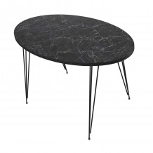 ΤΡΑΠΕΖΙ ΣΑΛΟΝΙΟΥ GRANIT HM18177 02 ΜΕΛΑΜΙΝΗ ΜΑΥΡΟ ΜΑΡΜΑΡΟ-ΜΕΤΑΛ ΠΟΔΙΑ 90x50x42Υεκ c490147