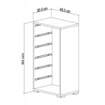 ΣΥΡΤΑΡΙΕΡΑ SANI HM18215 01 ΜΕΛΑΜΙΝΗ ΣΕ ΛΕΥΚΟ-6 ΛΕΥΚΑ ΣΥΡΤΑΡΙΑ P E 45 5x30x83Υεκ c490171