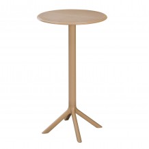 ΤΡΑΠΕΖΙ ΜΠΑΡ ΣΤΡΟΓΓΥΛΟ TERRIN HM6126 14 ΠΟΛΥΠΡΟΠΥΛΕΝΙΟ ΚΑΠΟΥΤΣΙΝΟ Φ61x107Υεκ c490207