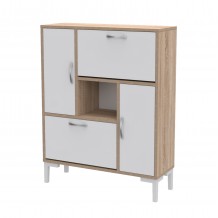 ΠΑΠΟΥΤΣΟΘΗΚΗ MEDY HM18187 04 ΜΕΛΑΜΙΝΗ ΣΕ ΛΕΥΚΟ ΣΟΝΑΜΑ-ΛΕΥΚΑ ΠΟΔΙΑ 86 5x30x109Υεκ c490212