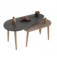 ΤΡΑΠΕΖΙΑ ΣΑΛΟΝΙΟΥ 2ΤΜΧ APRILIA HM18179 06 ΜΕΛΑΜΙΝΗ ΑΝΘΡΑΚΙ-ΓΚΡΙ ΜΑΡΜΑΡΟ 95x47x47Υεκ c490220