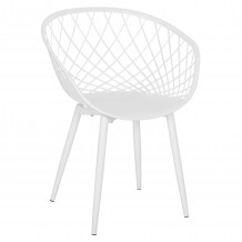 ΠΟΛΥΘΡΟΝΑ ΠΟΛΥΠΡΟΠΥΛΕΝΙΟΥ ARIADNE HM8001 31 ΛΕΥΚΗ ΜΕ ΛΕΥΚΑ ΜΕΤΑΛ ΠΟΔΙΑ 62x54x81Υεκ SET 4τμχ c490275