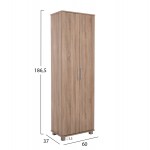 ΠΑΠΟΥΤΣΟΘΗΚΗ-ΝΤΟΥΛΑΠΑ CLUSE HM2403 20 ΜΕΛΑΜΙΝΗ SONAMA OAK ΧΡΩΜΑ 60Χ37Χ186 5Υεκ c490291