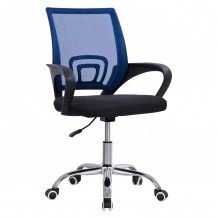 ΚΑΡΕΚΛΑ ΓΡΑΦΕΙΟΥ BRISTONE HM1058 36 ΜΠΛΕ MESH-ΠΟΔΙ ΧΡΩΜΙΟΥ-ΜΑΥΡΑ ΜΠΡΑΤΣΑ 60x51x95Υεκ c490304