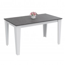 ΤΡΑΠΕΖΙ ΚΟΥΖΙΝΑΣ BORIS HM18220 02 ΜΕΛΑΜΙΝΗ ΣΕ ΜΑΥΡΟ-ΛΕΥΚΟ ΧΡΩΜΑ 130x75x75Υεκ c490319